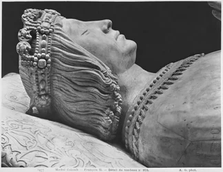 Nantes, St. Peter and St. Paul Cathedral, Tomb of Francis II, Duke of Brittany and Marguerite of Foix, detail of Francis II (detail)